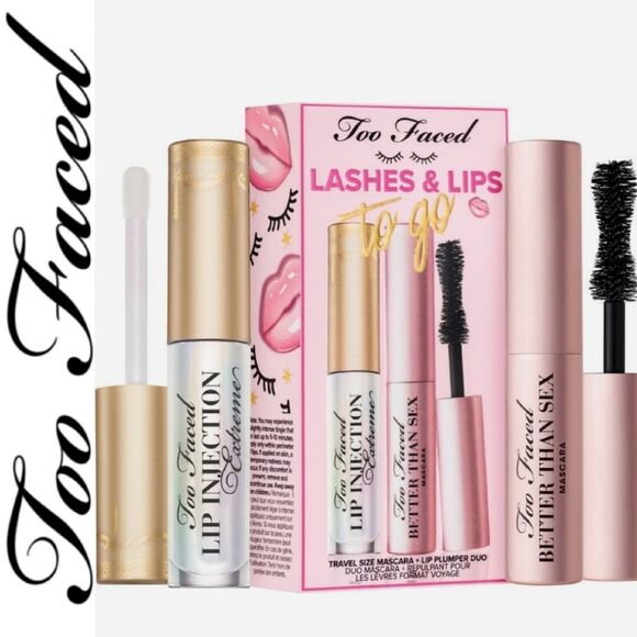 Too Faced Lashes & Lips To Go Travel Size Mascara & Lip Plumping Duo - Picture 1 of 5